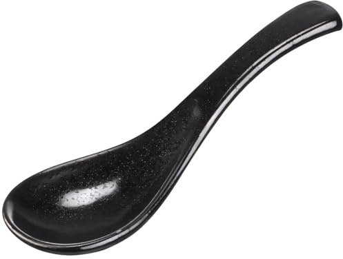 WRITWAA Japanese Retro Ceramic Soup Spoon Asian Spoon for Ramen Soup Dumplings Tea Dessert and Everyday Dining Smooth Easy to Clean 5.51 in 1 Piece