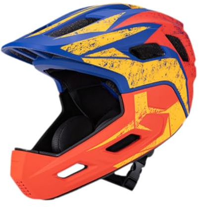 F Fityle Casco da Bicicletta per Bambini, Casco da Ciclismo da 51 cm a 54 cm, caschi da Bicicletta Leggeri per Bambini, per Sport all'Aria Aperta, Orangina