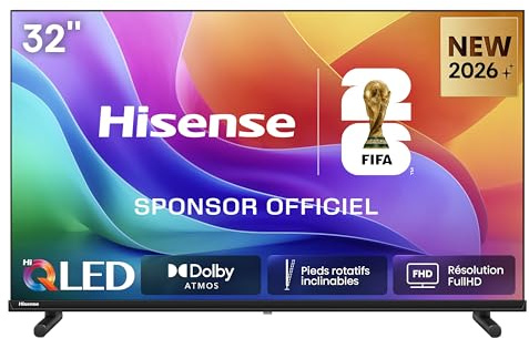 Hisense 32A5S - TV 2026 LED 32 (80 cm) HD, Smart TV VIDAA U7.6, Port USB-C (Mobile to TV), Dolby Audio & DTS HD, Bluetooth, WiFi, Noir