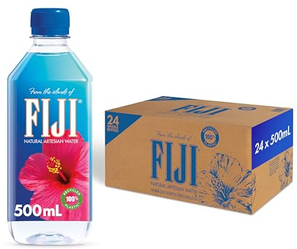 FIJI Artesian Bottled Water, 500 mL (16.9 fl oz), Pack of 24