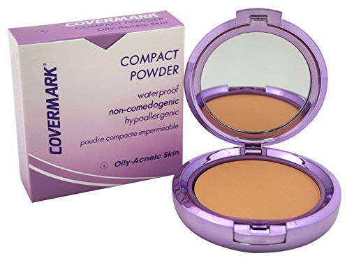 Covermark Cipria Compatta Waterproof Camouflage, Compact Powder Ipoallergenica e Non Comedogenica per Pelle Grassa Acneica, Con Tea Tree Oil e Vitamina E, Colore 04, Formato 10g