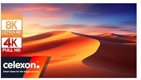 celexon Expert PureWhite Rahmen-Leinwand 140 | 300x187 cm 16:10 | schmaler, mattweiße 4K, Full-HD Frame für Heimkino-Projektionen mit Ihrem Beamer oder für das Büro | zur dezenten Wandmontage