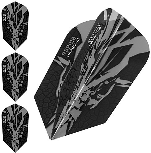 Harrows Rapide X-Dart Flights, 100 Micron – Slim – 1 Set (3), smokey