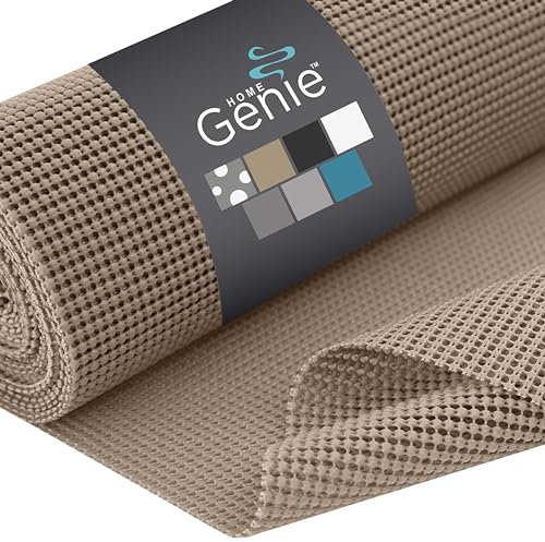 HOME GENIE Shelf Drawer and Cabinet Liner, Durable with Strong Grip, 20 in x 20 FT, Non Adhesive Liners Protect Kitchen Cabinets and Cupboard, Pantry, Bathroom Drawers and Shelves, Desks, Light Taupe