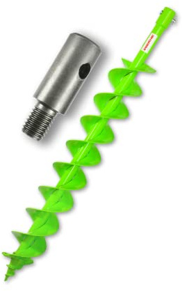 WERHE Punta trivella per terreno 80 mm con adattatore M14 – Acciaio robusto per forature precise – Compatibile con trapani M14 – Ideale per giardino ed edilizia