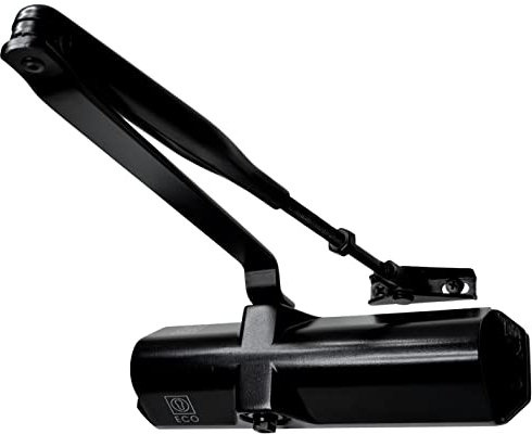 Buddy4Home Automatischer Türschließer Schwarz Türfeststeller Türdämpfer Türheber, einstellbarer Federtürschließer für Außen und Innentür schließt automatisch, 40-65 kg, ohne Feststellung, Saturn