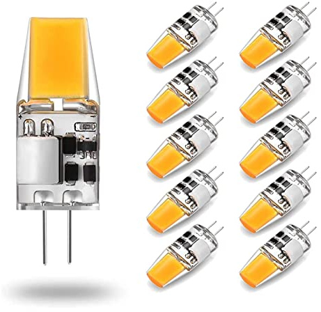 EIMOPE G4 LED Lampen, 5W LED Birnen Ersetzt 50W Halogenlampen, Kaltweiß 6000K 500lm, 12V AC/DC, 360 Grad G4 LED Birne, Nicht Dimmbar Stiftsockellampe Glühbirnen, 10er Pack