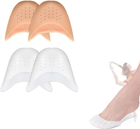 Androxeda 2 Paare Zehenschutz Silikon Soft Gel Zehenkappen Zehenschoner Spitzenschoner Zeh Schutz Für Ballett Spitzenschuhe Ballettschuhe High Heel Pumps Schmerzlinderung