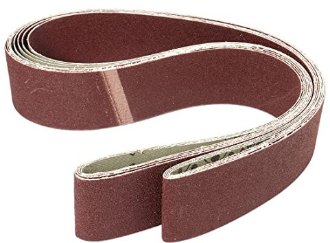 PATIKIL 2 x 72 100 Grana Alluminio Ossido Levigatura Cintura, 4pz Carta Vetrata Lappata Snodo per Cinghia Levigatrice