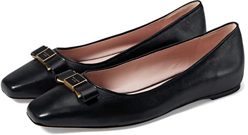 kate spade new york Women's Bowdie Ballet Flat, Black, 6 UK