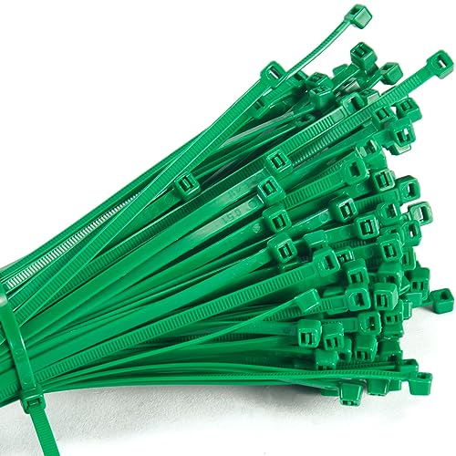 MgcTolBox 250 Pack Green Cable Ties 8, Self-Locking Nylon Zip Ties, Zip Wire Tie Perfect for Garden, Home, Office | 300 x 4.8 mm | Green | 250 Pack