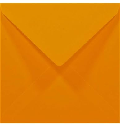 Netuno 50x Umschlag quadratisch Pastell-Orange 14 x 14 cm 80g Rainbow Papier-Briefumschlag farbig Einladungsumschlag bunt für Hochzeit Geburtstag Weihnachten Briefkuvert bunt pastellfarben