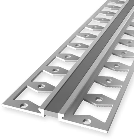 Fogprofil 4 x 48 x 2 500 mm expansionsfogprofil kakelprofil aluminium anodiserad stängd stansad silver