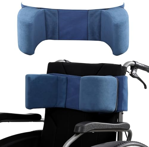 ZCYX Seitliche Stütze für Rollstuhl | Rollstuhl Seitenstütze mit Verstellbaren | Universal Seitenstütze Rollstuhl | Seitliche Stütze für Rollstühle Anti Dekubitus Kissen Lateral Support (Blau)