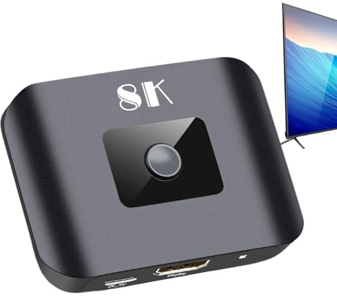 Interruptor de interfaz multimedia HD para televisor, 48 Gbps HD Multimedia Interruptores de interfaz multimedia 8K 48 Gbps, interruptor de interfaz multimedia HD portátil, interruptor de interfaz