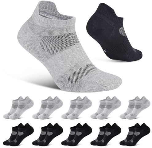 Niorasen Chaussettes Homme Femme Lot de 10 Paires, Chaussettes Basses Homme de Sport, Chaussette Homme en Pour, Travail, Casual