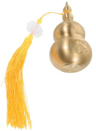 Generic Metal Gourd Statue Brass Craft for Home Office Decor Feng Shui Benefits