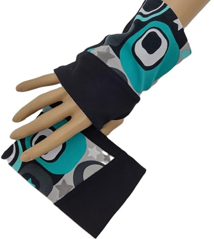 Pulswärmer, kurze Handstulpen retro, 95% Baumwolle, 5% Elasthan