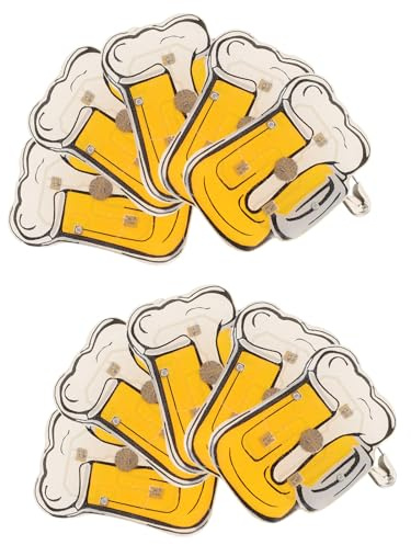 Ciieeo 15 Pièces Épingle de Revers Flashante Forme de Chope à Bière Broche Mode pour Femme Décorations Fête et Accessoires Costume Fête Bière Homme
