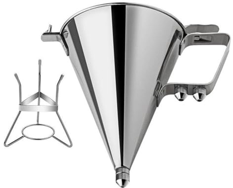 Dispensador Embudo de 1,8L - Vertedor de Panqueques, Embudo de Mäsa de Acero Inoxidable | Dispositivo de Reparto para Pastelería, Cupcakes, Chocolate, Pasteles, Panqueques, Cocina, Cocinar, Restaurant