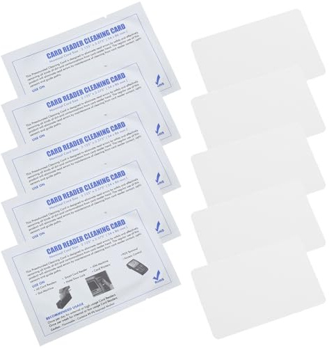 PACKOVE 10 Stück Reinigungskarten für Kartenlesegeräte aus PVC Entfernt Staub und Schützt Magnetische Köpfe für Kreditkartenmaschinen und Pos Terminals