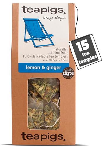 Teapigs Lemon and Ginger Tea 37.5 g (Pack of 1, Total 15 Tea Bags)