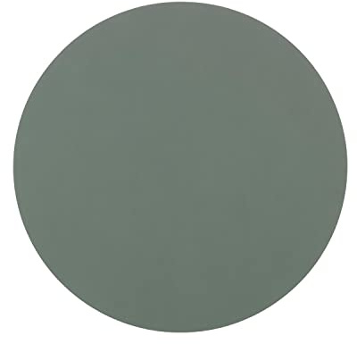 LindDNA Tischset Circle aus recyceltem Nupo Leder in der Farbe Pastel Green mit einem Durchmesser von 40cm, 981891