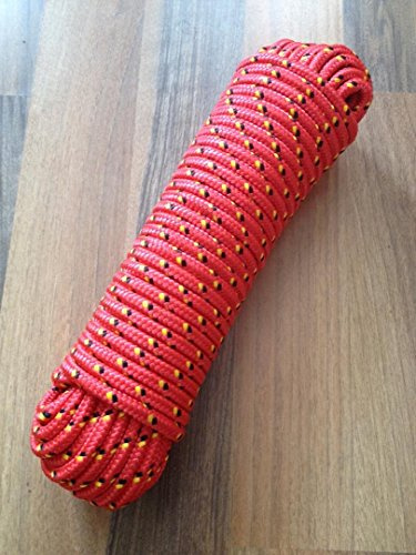 Machermann Nr.3 PP Seile, Polypropylen Seil 10 mm x 30 m, Bootstau, Strick, Ersatzseil, Reparaturseil, Schot, Kordel,Spannseil,Rope,Schnur, Reep Seil, Flechtschnur, Tauwerk, Rot