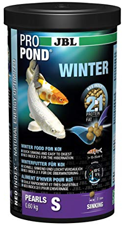 JBL Winterfutter für Koi, Sinkende Futterperlen, Saisonfutter, PROPOND WINTER, Größe S, 600 g