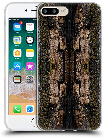 Head Case Designs sous Licence Officielle PLdesign Écorce Brune Empreintes De Bois Et De Rouille Coque en Gel [Protection de Qualité Militaire] Compatible avec Apple iPhone 7 Plus/iPhone 8 Plus