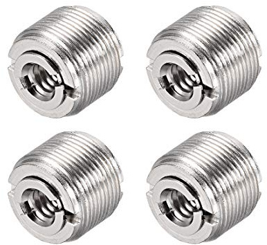 sourcing map 4 Stk Mikrofonständer Adapter 1/4 Innengewinde auf 5/8 Außengewinde Schraube Adapter für Mikrofonstativ