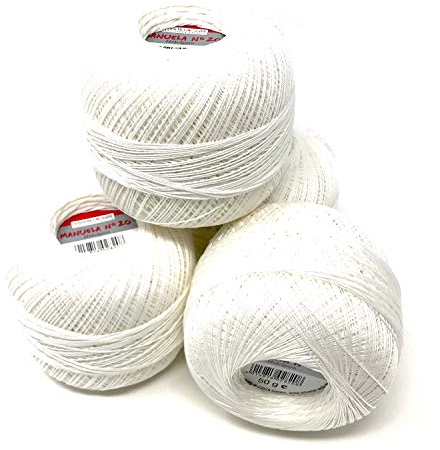 Schoeller+Stahl Häkelgarn weiß Filethaekelgarn 100% Baumwolle Manuela Nr.20