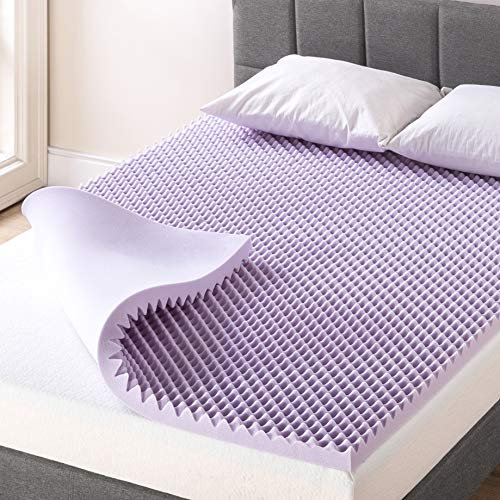 Best Price Mattress 5 cm (2 tum) ägglåda minnesskum madrassöverdrag med lugnande lavendelinfusion, CertiPUR-US-certifierad, King