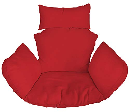 Ferocity Suspendu Hamac Chaise Coussins, Imperméable Siège de Chaise Rembourrage pour Patio Jardin, Balançoire Panier Suspendu Coussin de Siege, Rouge Red [114]
