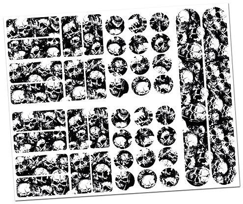 Finest Folia Film de Protection Autocollant pour Cadre de vélo 34 pièces pour BMX MTB Vélo de Course Auto-adhésif imperméable R159 R160 (21 Skulls)