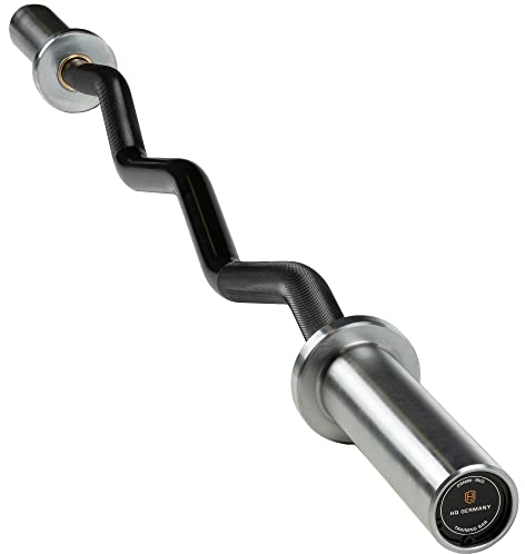 HQ Germany® SZ Stange 50mm [3 Varianten] - Training SZ Stange - Curl Bar, Curlstange 50mm, Curl Hantelstange, ez bar Langhantelstange, Curlhantel