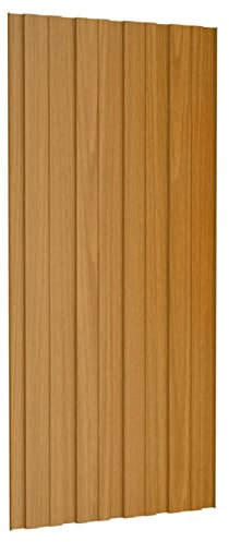 Yolola 12 STK. Dachpaneele Dachpfannen Profilblech Trapezblech Dachblech Stahlblech Trapezbleche Dachplatten Metallblech Dach Platten Verzinkter Stahl Helles Holz 100x45cm