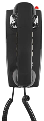 Opis Technology WallFon Cable : téléphone Mural Filaire Vintage 70, Compatible Lignes Fixes, Box et routeurs, Noir