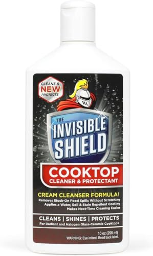 Unelko 61176 Invisible Shield Cooktop Cleaner & Protectant – 10 oz, Safe for Glass, Ceramic, and Smooth Surfaces, Streak-Free Shine