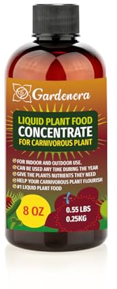 Gardenera Plant Growth Superfood with 18 Vitamins & Minerals - Organic Plant Food Fertilizer - Micro-Fungi and Bio-Organisms for Carnivorous Plant Care & Growth Enhancement - 8oz