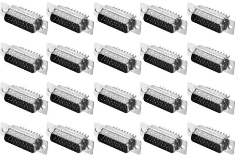QUARKZMAN 20 Stück D-SUB Serial Adapter DB26 Stecker 26-poliger Schwarz | Breakout Connector Anschlussdose, Für Mechanische Ausrüstung CNC-Computer