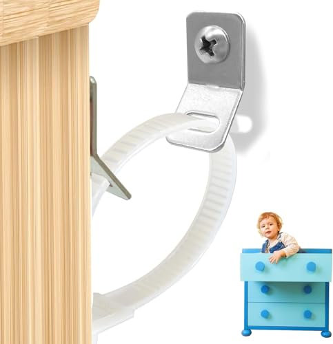 Kippsicherung Möbel, Möbel Sicherheitsgurt Anti Kipp Wandanker Schutzset Für Die Wandbefestigung Von Schrankmöbeln (10 Pack)