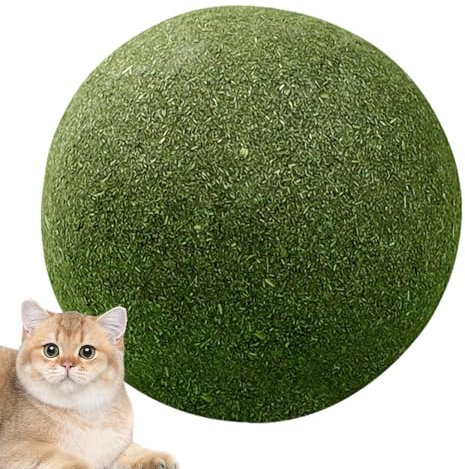 Natürliche Katzenbälle - 10 cm, Ball für Katzen, Natürlicher Katzenball Gesund und Leckbar, Super Große Entlastende Katzen-Leckerlis für Kätzchen, Indoor und Outdoor Katzen
