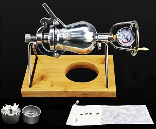 Hand Popcorn Machine, High Pressure Popcorn Maker, Chinese Traditional Old-Fashioned Popcorn Poppers, Stainless Steel Mini Popcorn Cannon Popcorn Pot(300ML)