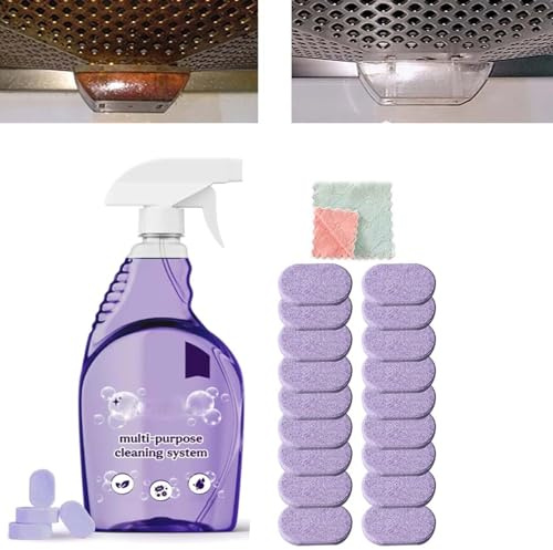 Drclean Spray Backofenreiniger,Allzweck-Reinigungsspray,sofortige Fleckenentfernung, Allzweckreiniger für Zuhause,Küche,Bad,Mehrzweck-Reiniger mit konzentrierten Reinigungstabletten (18, PCS)