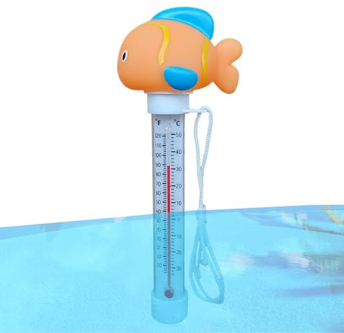 Termómetro flotante para piscina, probador de temperatura lúdica para estanques | Accesorio de baño seguro a prueba de roturas con fácil lectura para adultos bebé