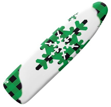 Ironing Board Covers 125 x 45 Elasticated Green Black with Padding, Easy Fit and Resists Scorching,Bungee Elasticated Ironing Board Covers Large, Easy Placement