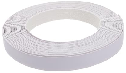 PENIKOKO Pre-glued Veneer Tape Flexible Edge Banding Strip for Cabinet Sealing Thick White Adhesive Edging for Particleboard MDF and Plywood Countertop Repair and Restoration