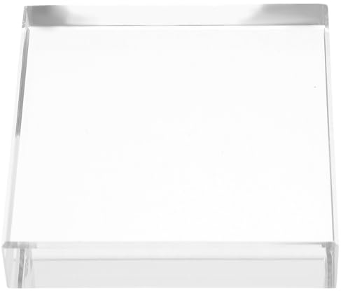 Cabilock Crystal Glass Blocks for Crafts and Decorative Paperweight Smooth Finish, White Crystal Square Shape for Office Desk Decor and Reading Paperweight