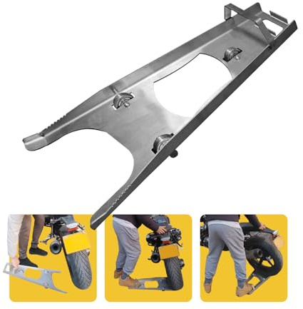 Kurflo Motorrad Rangierhilfe,Motorrad-Dolly mit Mittelständer und Rolle,Cruiser Motorbike Stand,Motorradroller bis 300 kg,Motorrad seitlich verschiebbar
